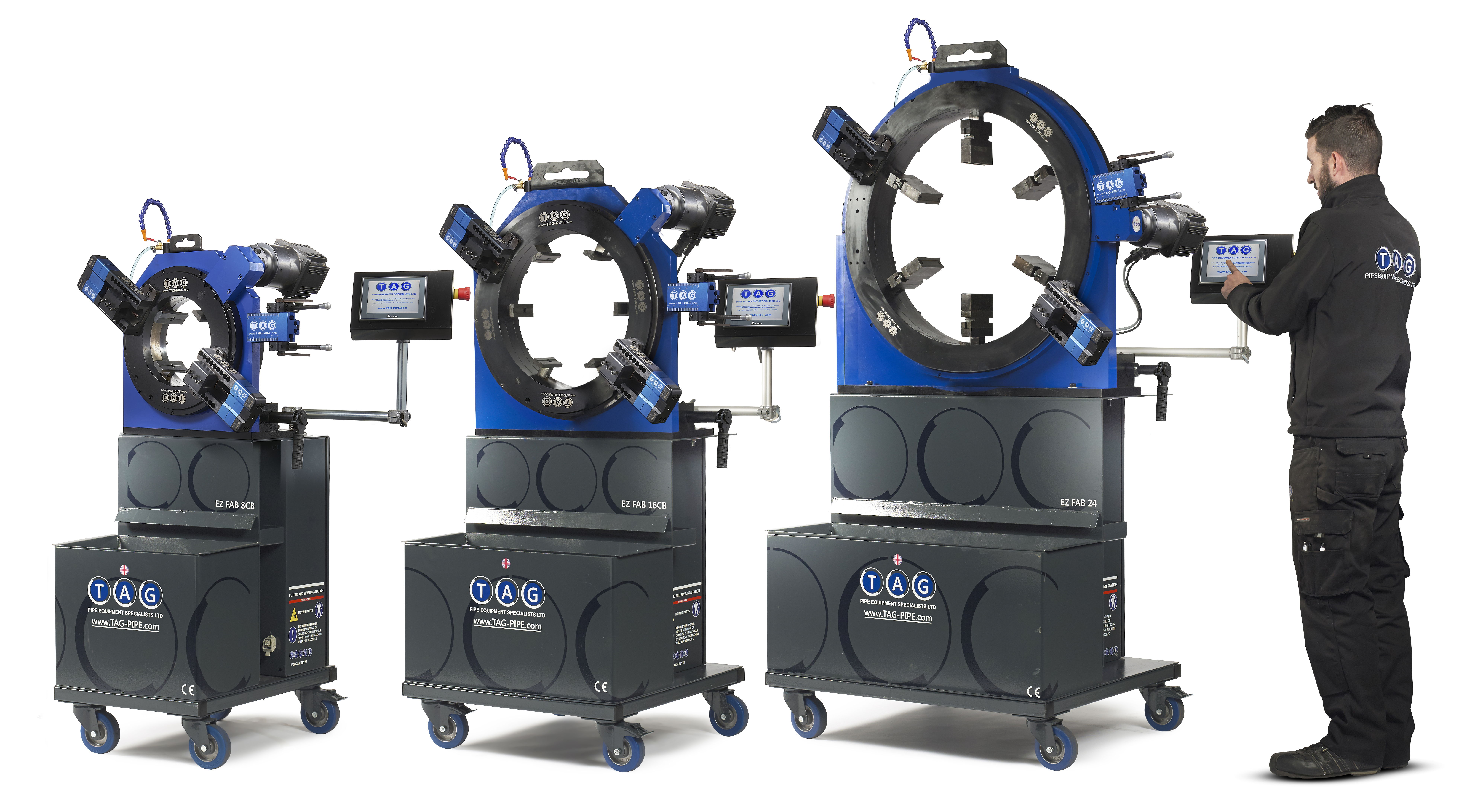 TAG E-Z Fab 2-8" Skære- og rørskærpemaskine servo elektrisk 220V 2-8"